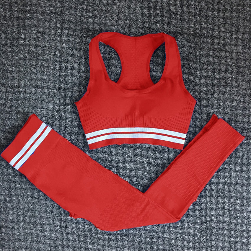 Seamless Yoga Set — Sports Bra and High-Waist Legging Tracksuit