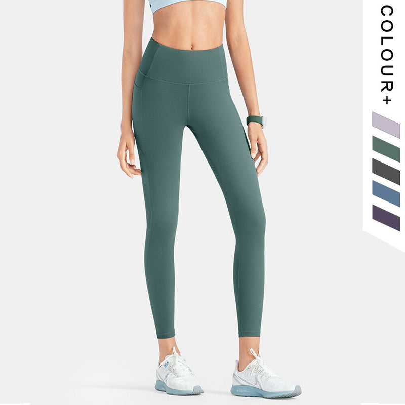 High-Waist Pocket Leggings — Tummy Control Running Pants