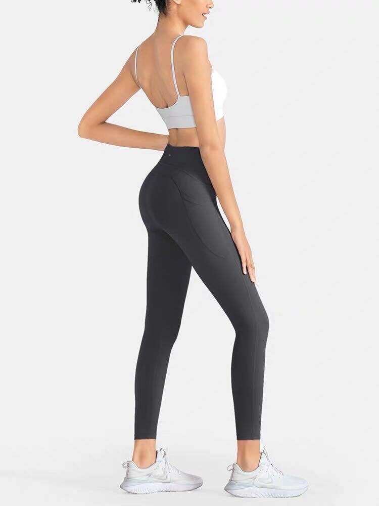 High-Waist Pocket Leggings — Tummy Control Running Pants