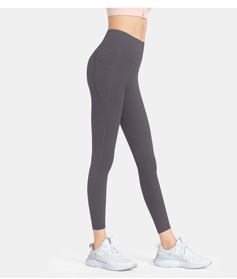 High-Waist Pocket Leggings — Tummy Control Running Pants