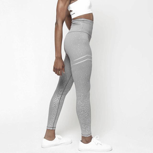 Printed High-Waist Fitness Leggings — Ankle-Length Workout Tights