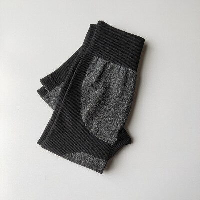 Seamless High-Waist Yoga Leggings — Push-Up Compression Tights