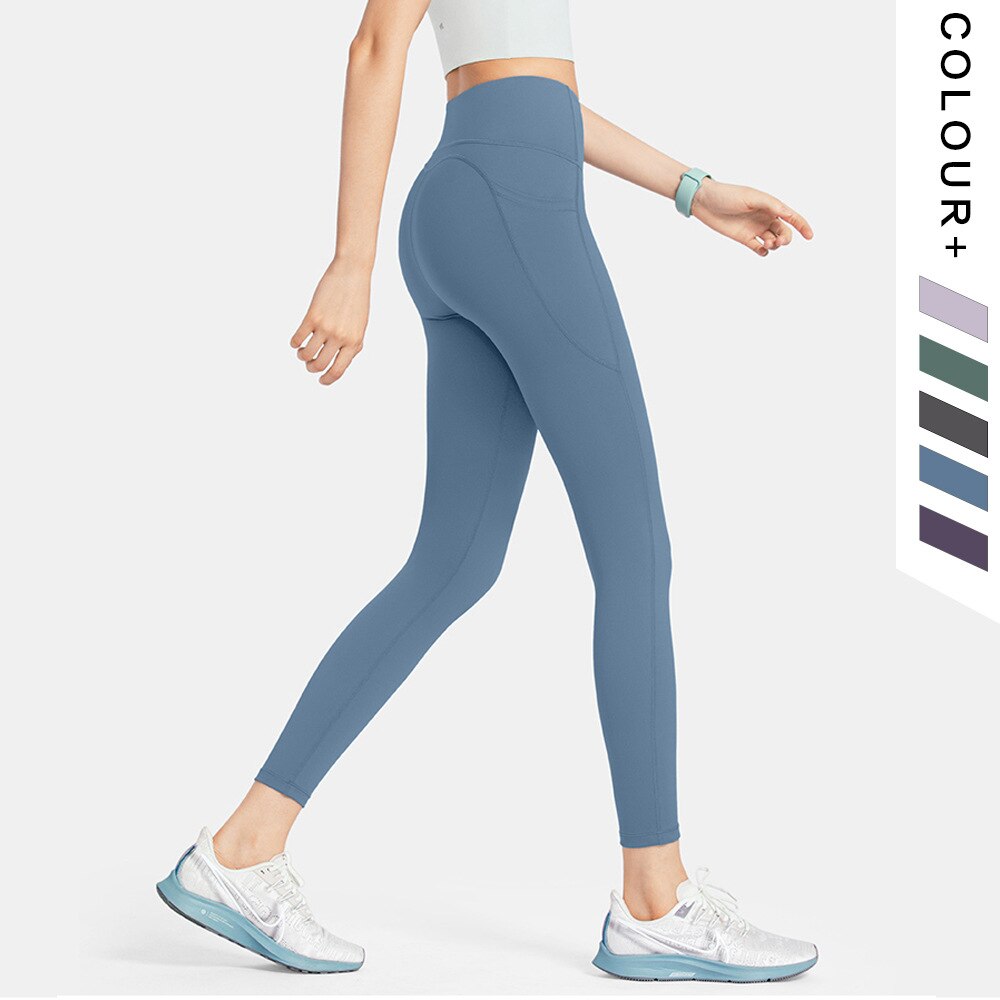High-Waist Pocket Leggings — Tummy Control Running Pants