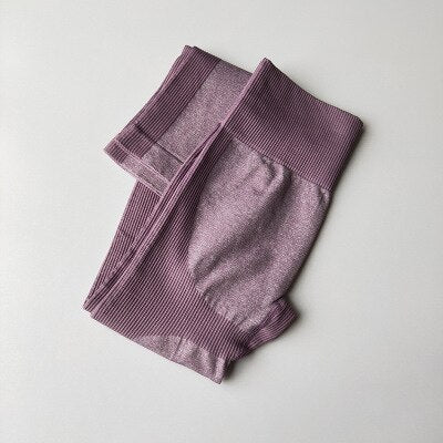Seamless High-Waist Yoga Leggings — Push-Up Compression Tights